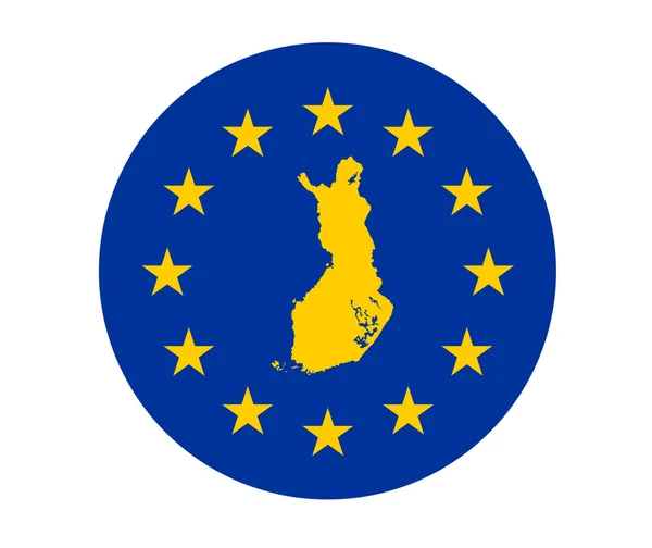 Ευρωπαϊκή σημαία της Φινλανδίας — Φωτογραφία Αρχείου