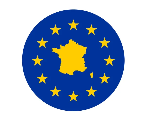 Frankrike europeiska flaggan — Stockfoto
