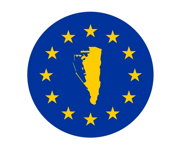 Ευρωπαϊκή σημαία του Γιβραλτάρ — Φωτογραφία Αρχείου