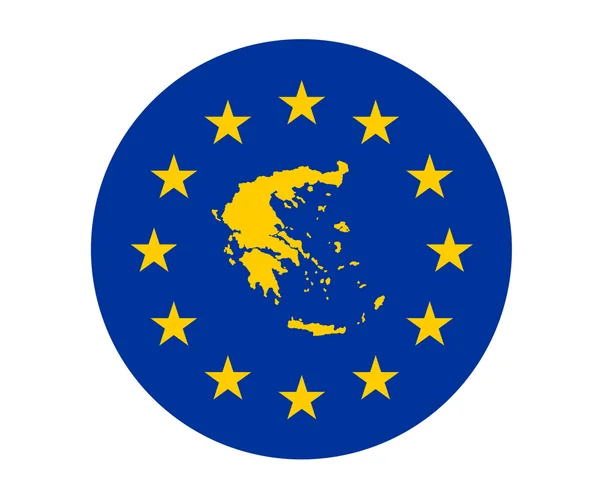 Ελλάδα ευρωπαϊκή σημαία — Φωτογραφία Αρχείου