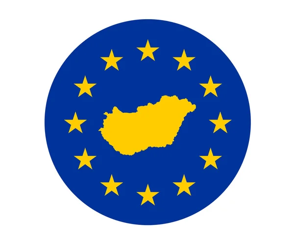 Ungern europeiska flaggan — Stockfoto