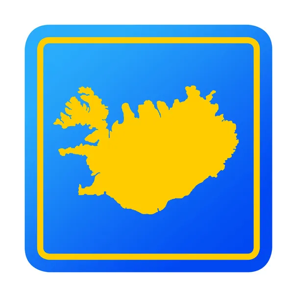 Islândia botão europeu — Fotografia de Stock