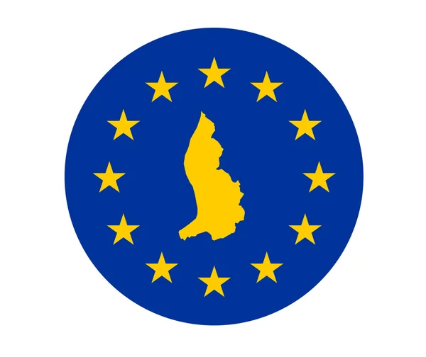 Liechtenstein Avrupa bayrağı — Stockfoto