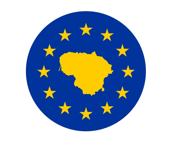 Lituânia Bandeira europeia — Fotografia de Stock