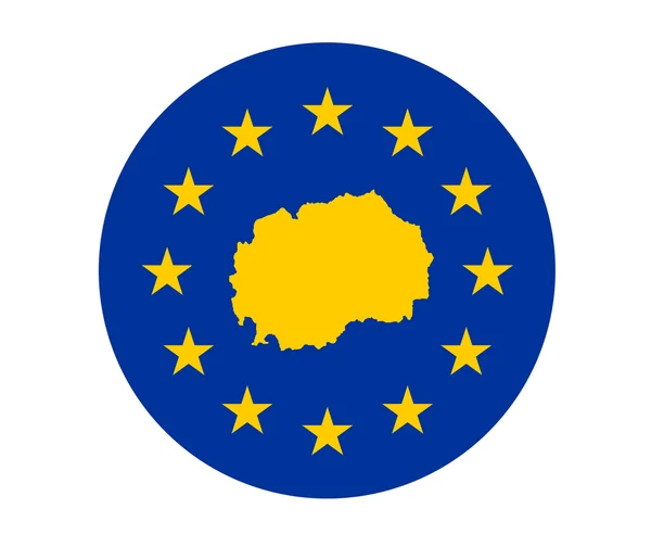 Macedónia Bandeira europeia — Fotografia de Stock