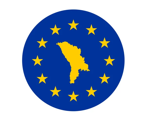 Moldavsko evropské vlajky — Stock fotografie