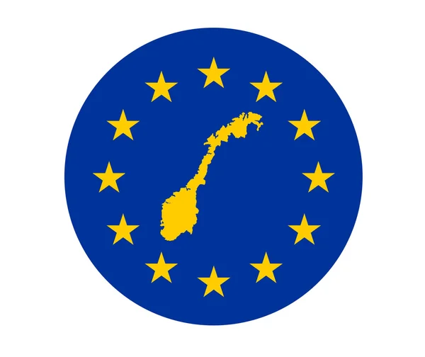 Norvegia Bandiera europea — Foto Stock
