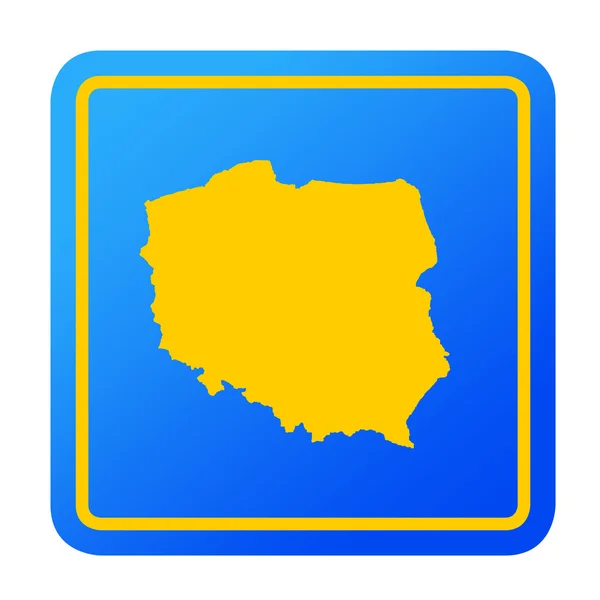 Poland European button — Stock Photo, Image