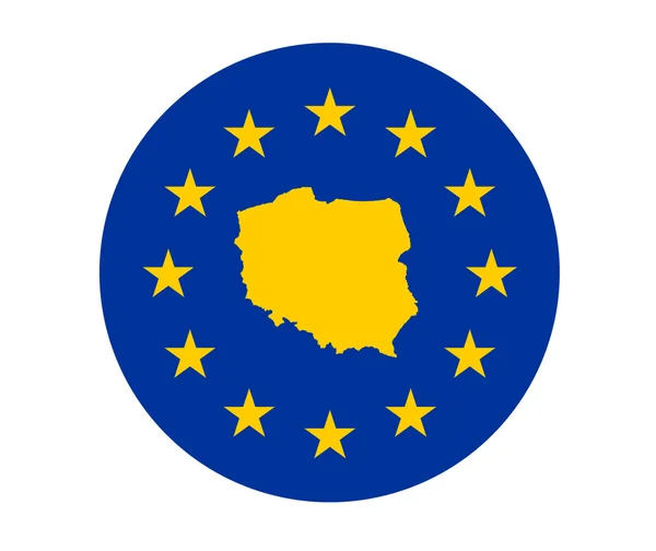 Polónia Bandeira europeia — Fotografia de Stock