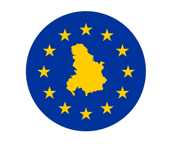 Sérvia e Montenegro Bandeira europeia — Fotografia de Stock