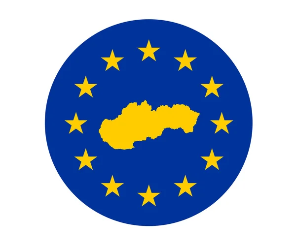 Szlovákia európai zászló — Stock Fotó