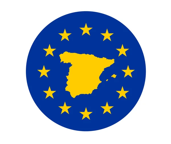 Ευρωπαϊκή σημαία της Ισπανίας — Φωτογραφία Αρχείου