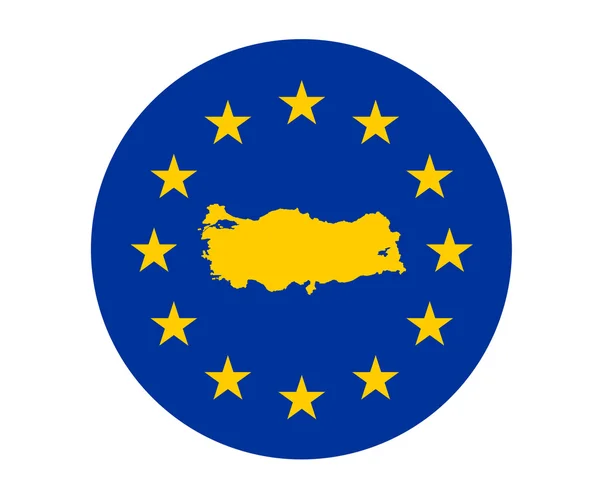 Τουρκία ευρωπαϊκή σημαία — Φωτογραφία Αρχείου