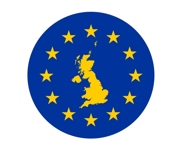 Verenigd Koninkrijk Europese vlag — Stockfoto
