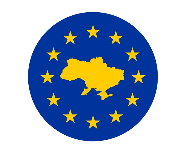 Ευρωπαϊκή σημαία της Ουκρανίας — Φωτογραφία Αρχείου