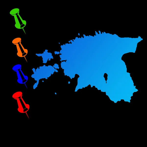 Estland reizen kaart — Stockfoto