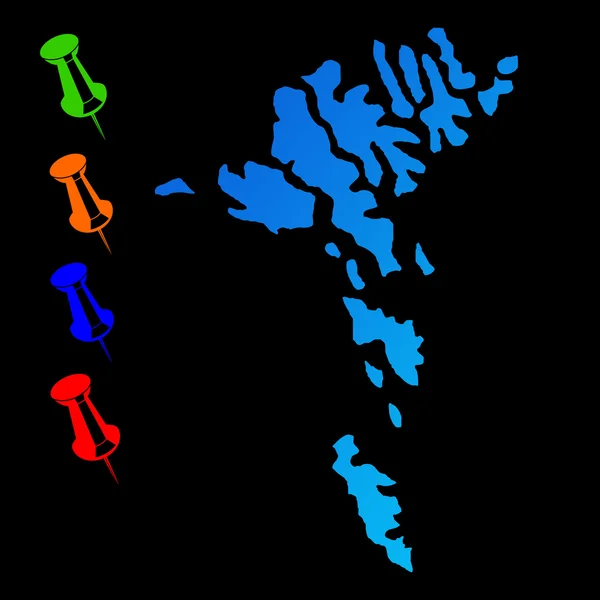 Mappa del viaggio Isole Faroe — Foto Stock