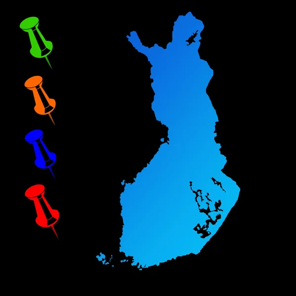 Finland travel map — Stock Photo, Image
