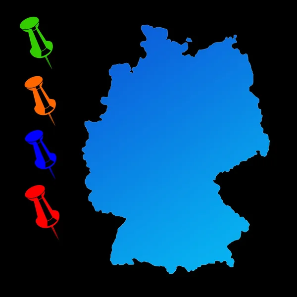 Cestovní mapa Německo — Stock fotografie