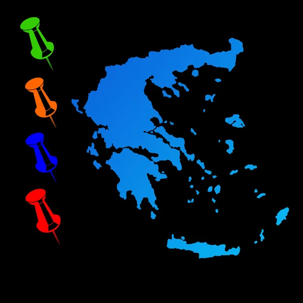 Görögország utazik Térkép — Stock Fotó