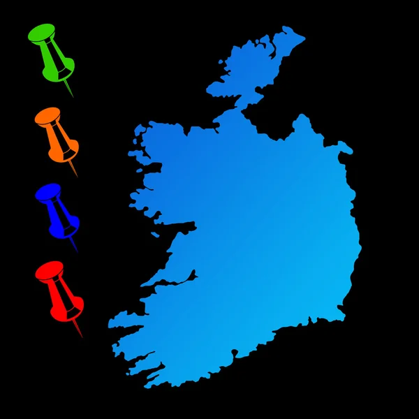 爱尔兰旅游地图 — 图库照片