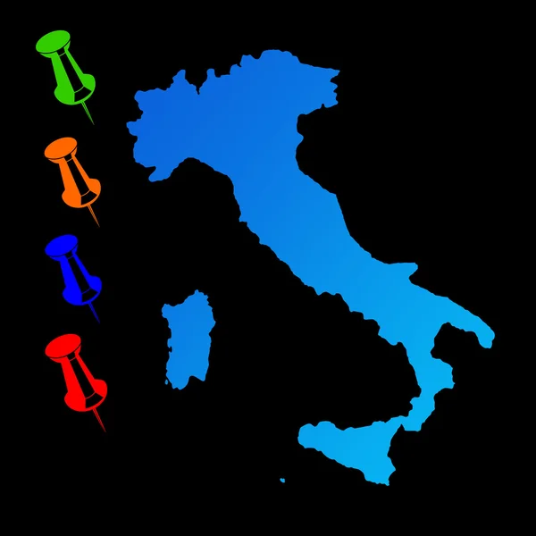 Kaart van Italië reizen — Stockfoto