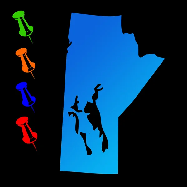 Manitoba Reisekarte — Stockfoto