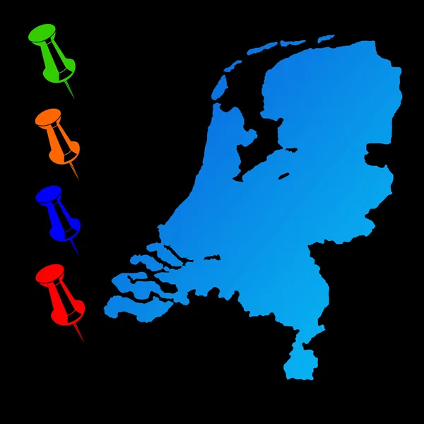 Netherlands travel map — Stock Photo, Image