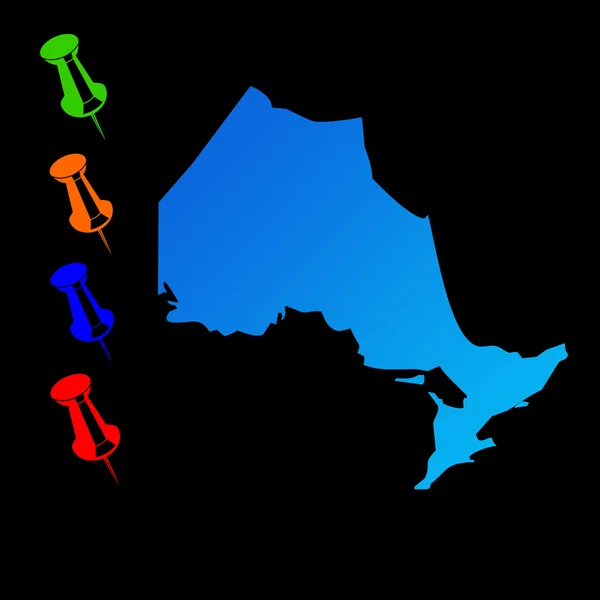 安大略省旅游地图 — 图库照片
