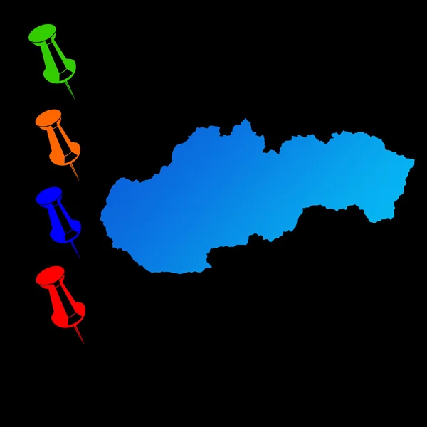 Карта путешествий Словакии — стоковое фото