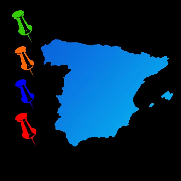 Mapa de viajes de España — Foto de Stock