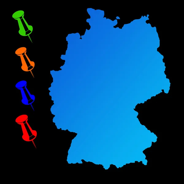 Mapa de viajes de Alemania — Foto de Stock