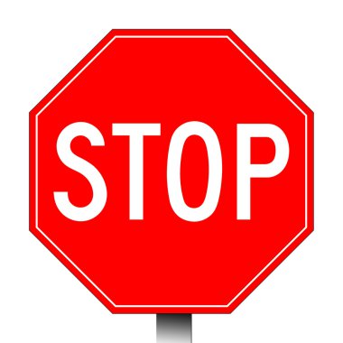 Red stop sign clipart