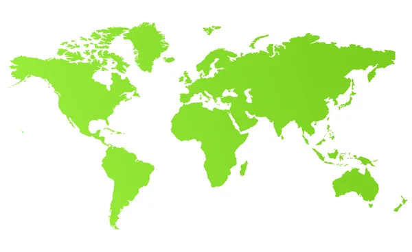 Зелений екологічний світ карта — стокове фото