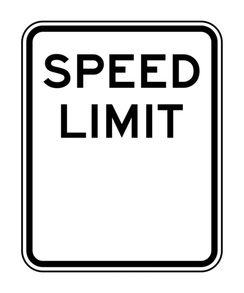 Señal de límite de velocidad en blanco Imagen de archivo