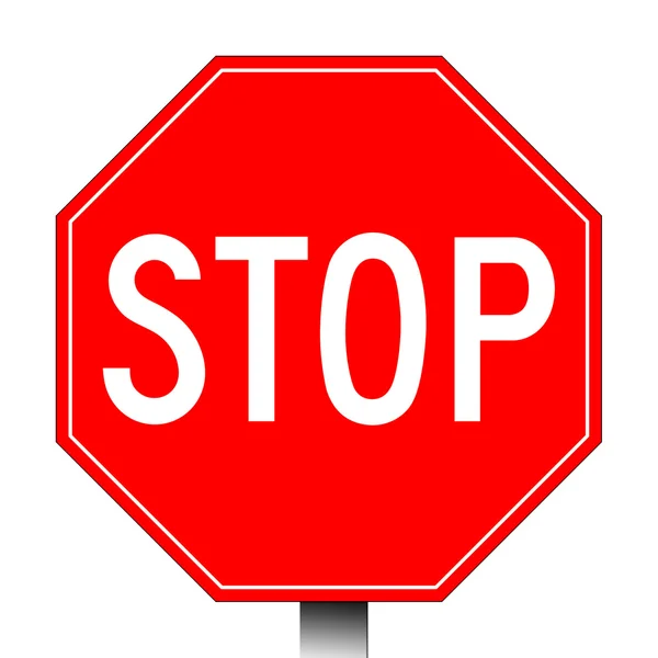 Señal de stop rojo Imagen de archivo