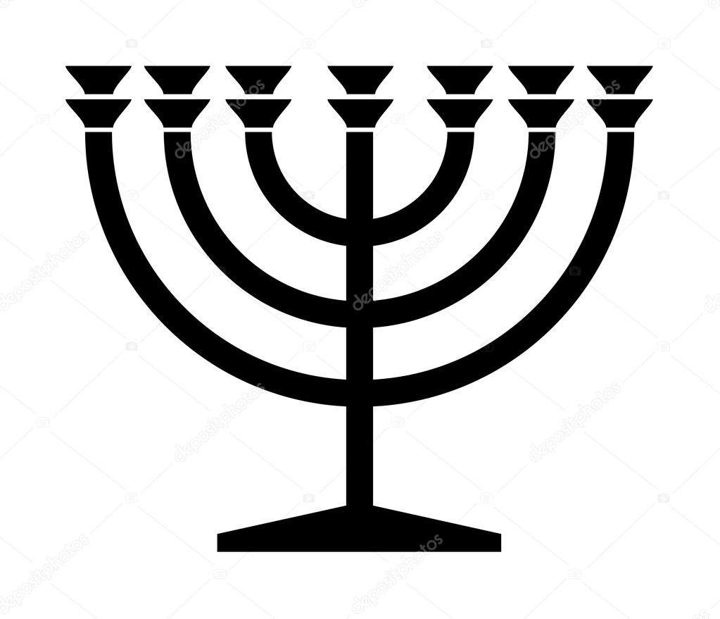 Jewish Menorah candlestick