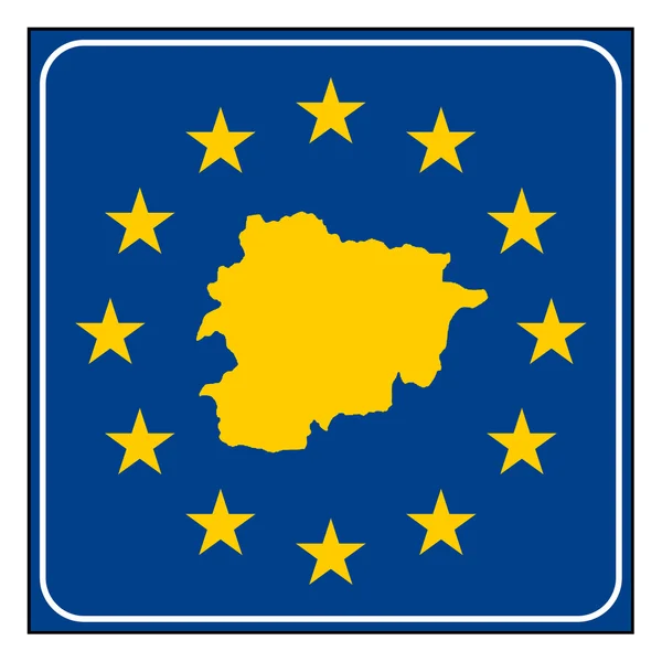 Andora europejskim przycisk — Zdjęcie stockowe