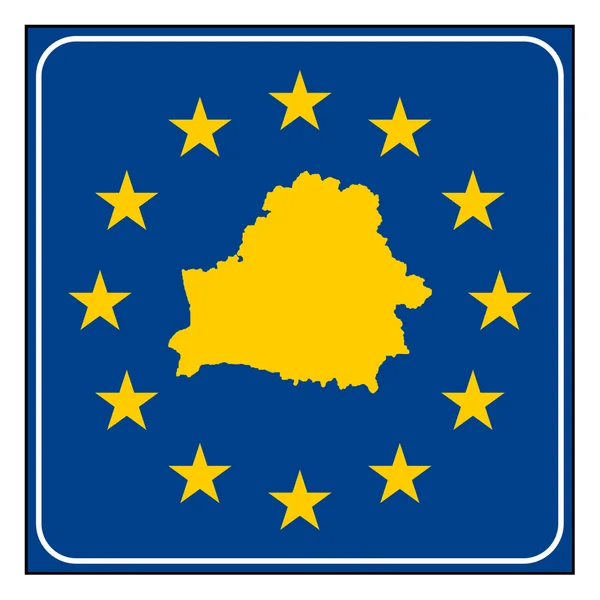 Європейська кнопку Білорусі — стокове фото