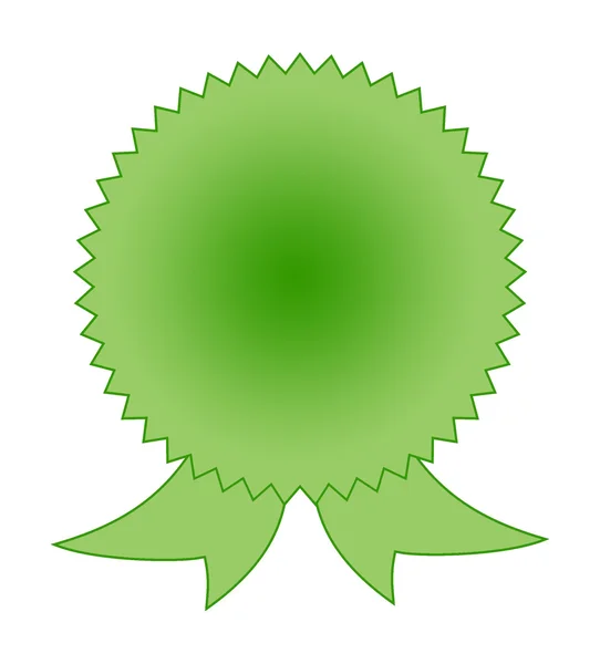Blank green rosette award — Stock Photo, Image