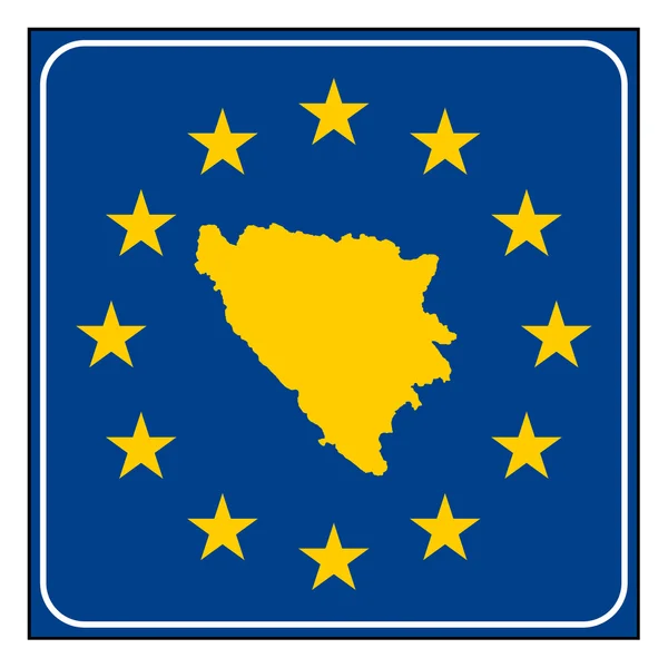 Bosnien och Hercegovina Europeiska knappen — Stockfoto