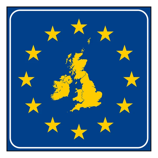 İngiltere Avrupa düğmesi — Stok fotoğraf