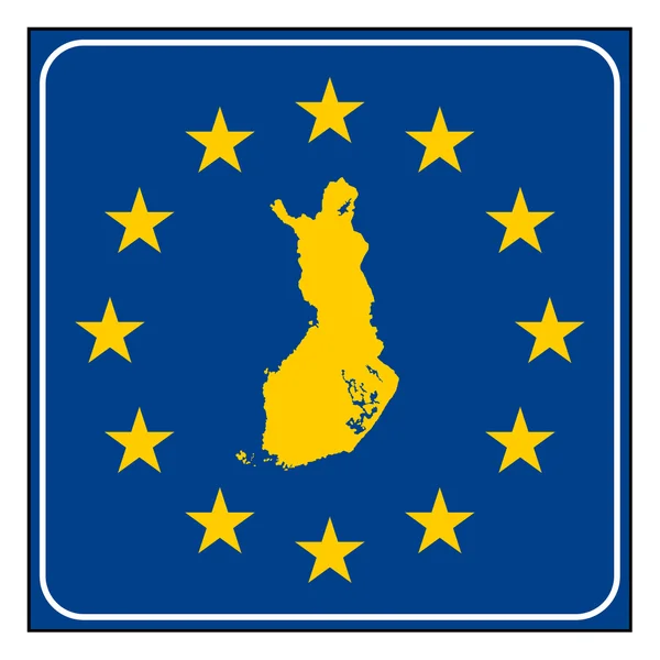 Finlandiya Avrupa düğmesi — Stok fotoğraf