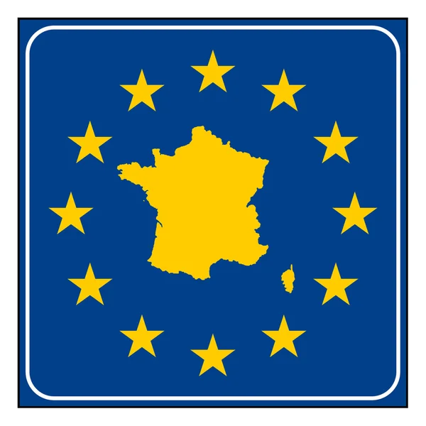 Frankrike Europeiska knappen — Stockfoto