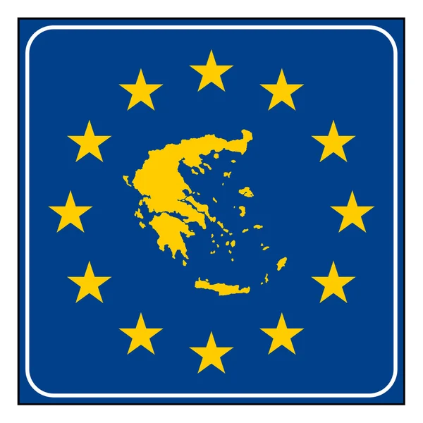Ελλάδα Ευρωπαϊκή κουμπί — Φωτογραφία Αρχείου
