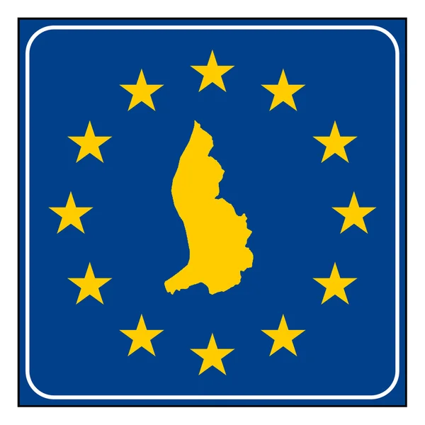 Λιχτενστάιν Ευρωπαϊκό κουμπί — Φωτογραφία Αρχείου