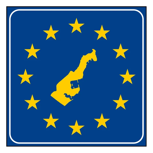 Europejskiej przycisk Monako — Zdjęcie stockowe