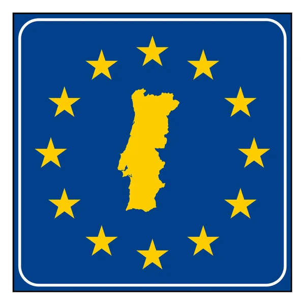 포르투갈도로 표지판 — 스톡 사진