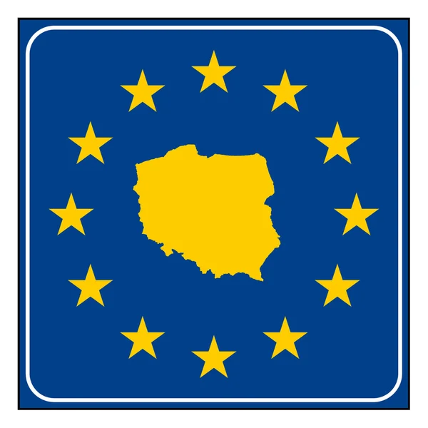 폴란드도로 표지판 — 스톡 사진