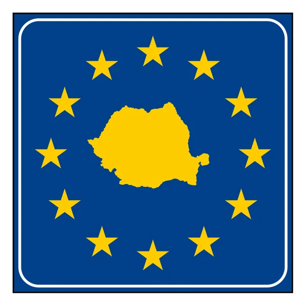Romania cartello stradale — Foto Stock